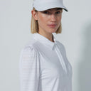 DS Passion White Jacquard Long Sleeve Polo Shirt