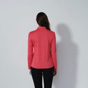 DS Passion Intense Coral Jacquard Long Sleeve Polo Shirt