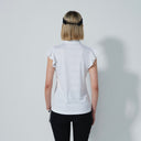 DS Passion White Jacquard Frill Sleeveless Polo Shirt