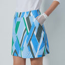 DS Striped Fusion Blue Green Print Skort