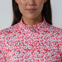 DS Sheermotion Leo Intense Coral Print Long Sleeve Shirt