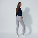 DS Magic Motif Mosaic Navy and Pink Print Ankle Pants