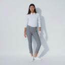 DS Magic Motif Diamond Black and White Print Ankle Pants