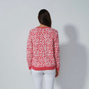 DS Jacquard Leo Intense Coral Print Sweater