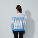 DS Wave Blue and White Stripe Sweater