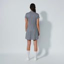 DS Diamond Black and White Print Cap Sleeve Dress