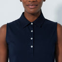 DS Fairway Dark Navy Sleeveless Polo Shirt F25
