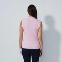 DS Pink Cable Knit Sleeveless Polo Shirt