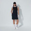 DS Sicaya Black Sleeveless Polo Dress