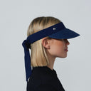 DS Rosie Dark Navy Straw Visor