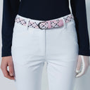 DS Pink Argyle Print Braided Elastic Belt