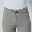 DS Thin Taupe Braided Elastic Belt