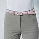 DS Giselle Pink Pansy Thin Braided Elastic Belt