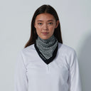DS Diamond Black and White Print Scarf